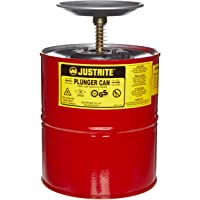 JustRite 10308 Acero Desatascador Seguridad puede con latón y Ryton Bomba- Capacidad de 4 L de montaje- 7-25 &quot-OD x 10.5…